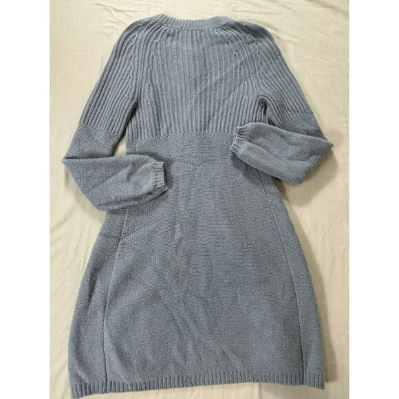 Boden Button Up Ribbed Cardigan Sweater Women’s Size 2 Longline Wool Blue - Picture 2 of 6